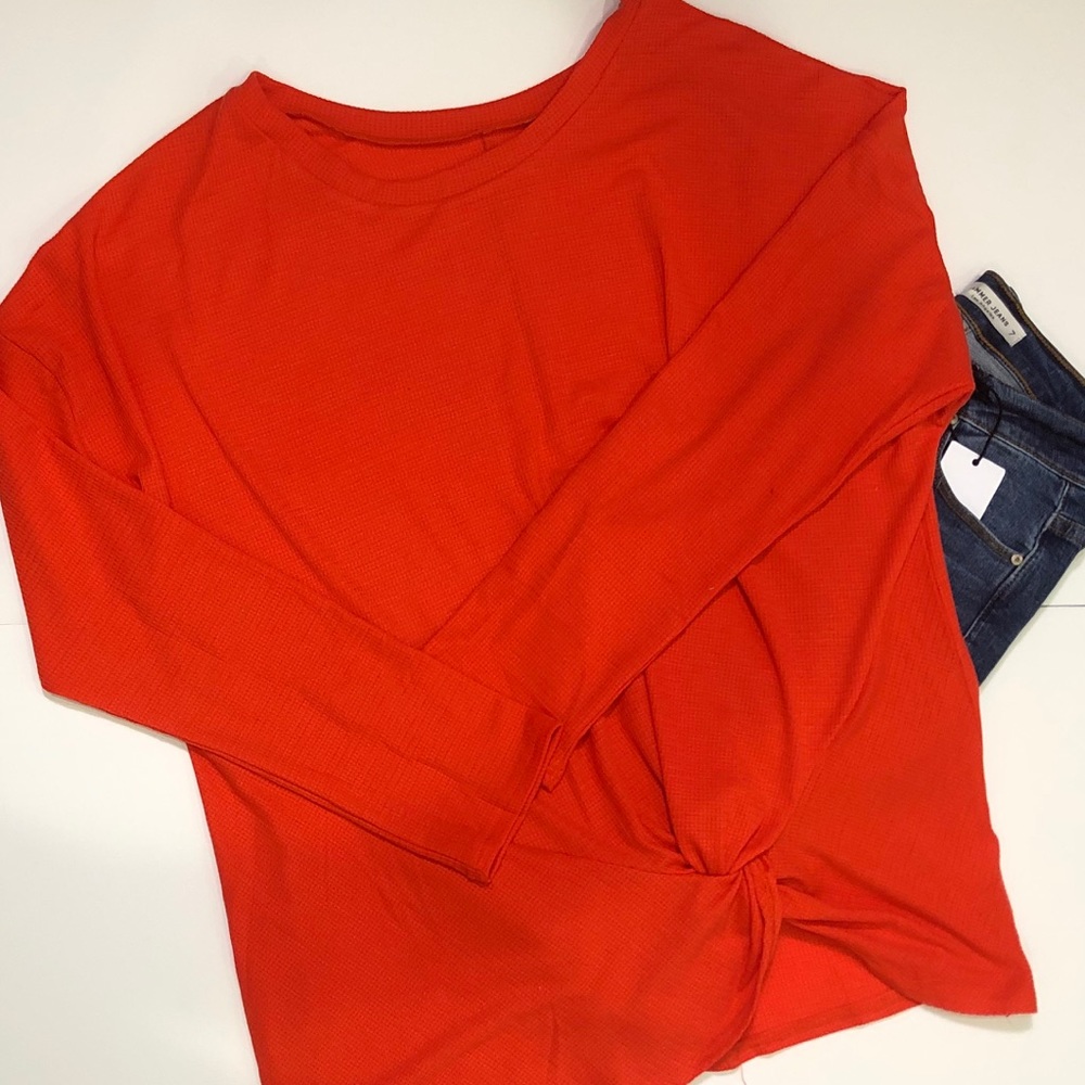Brand New Long Sleeve Side Knot Top